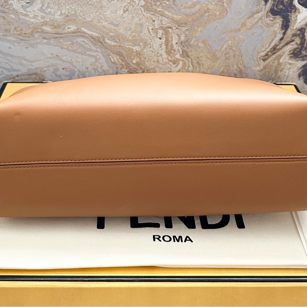 Fendi Shiny Nappa Medium Fendi First Caramello Clutch Bag - Picture 6 of 16